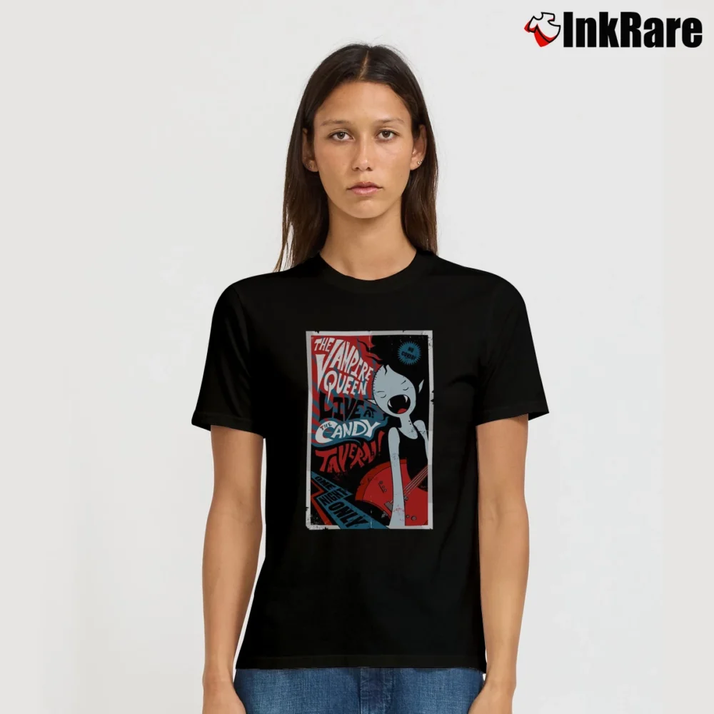 Women’s Adventure Time Marceline Vampire Queen Live At Candy Tavern T-Shirt in black | Soft, Flattering Fit