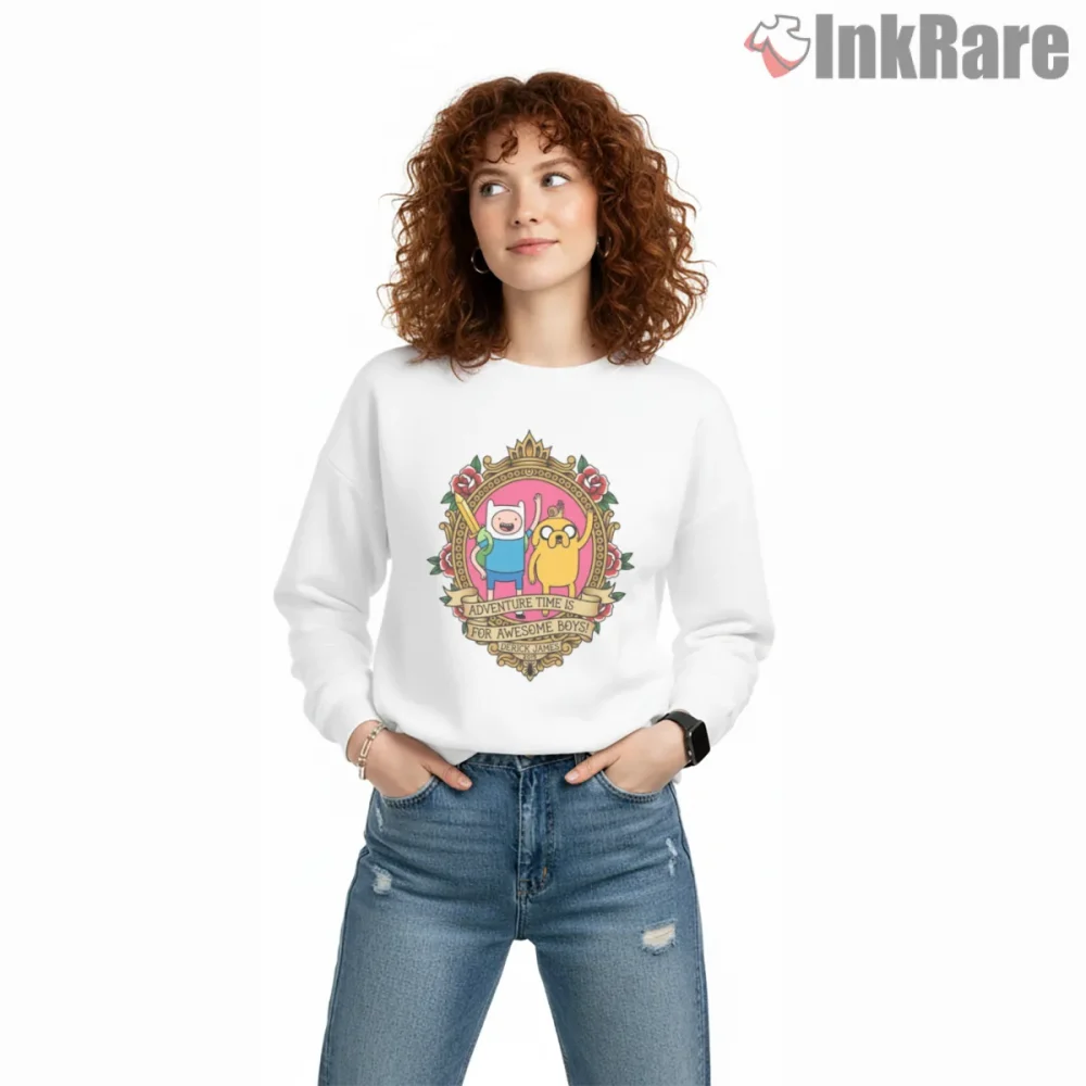 Adventure Time Royal Frame Finn Jake Vintage Crest Shirt on graphic shirt for women graphic tee