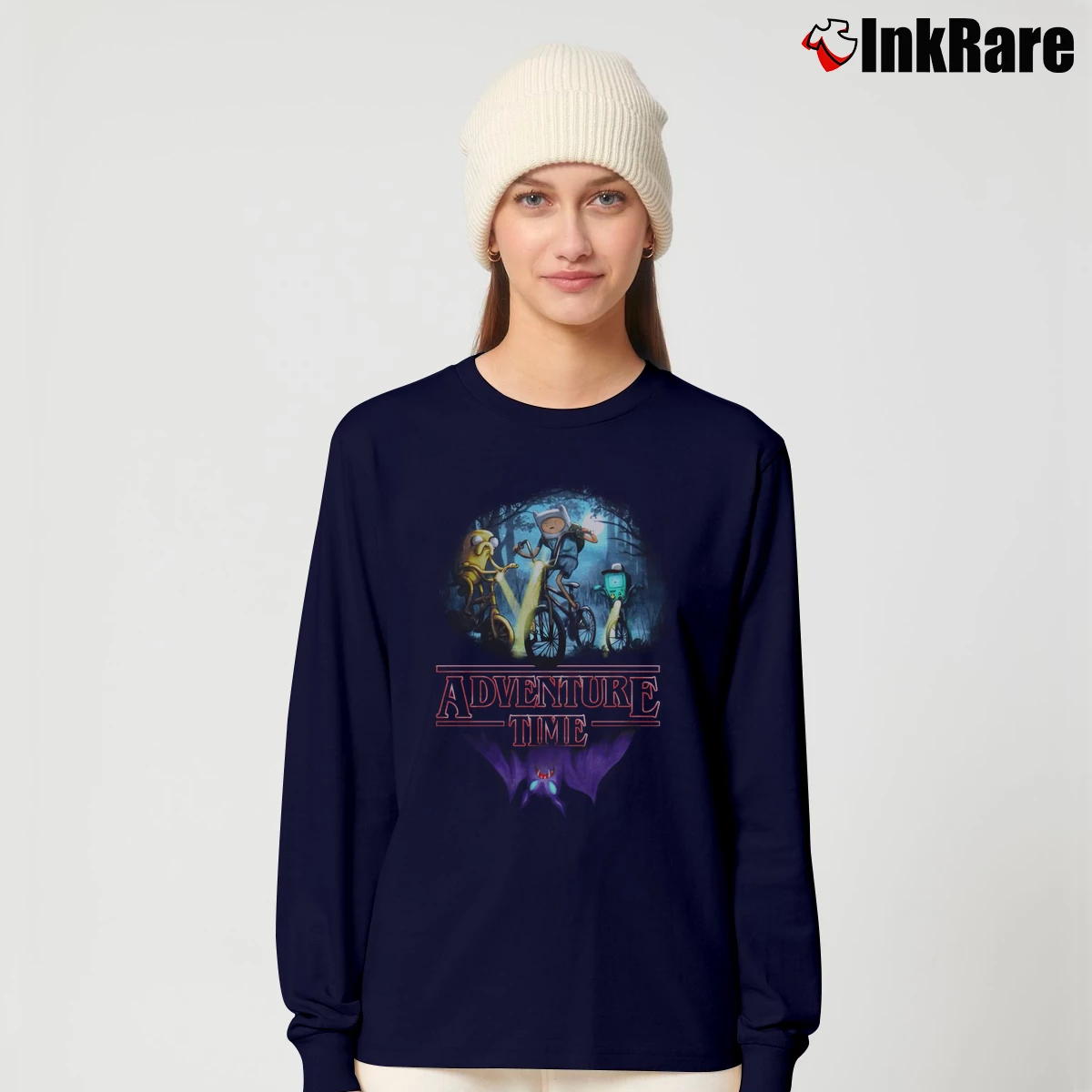 Women’s Adventure Time Stranger Things Collab Long-Sleeve Top in navy | Sleek, Versatile, All-Season