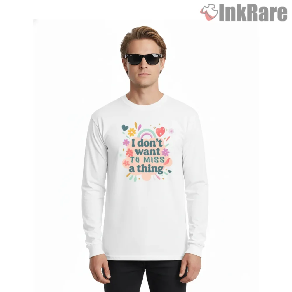 Aerosmith I Dont Want To Miss A Thing Groovy Shirt on white long sleeve shirt for men graphic tee