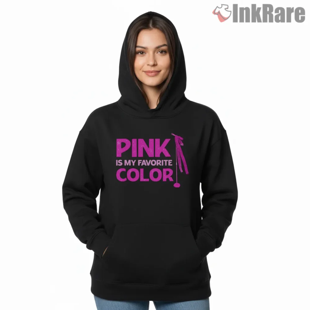 Aerosmith Pink Is My Favorite Color Mic Shirt on black hoodie for women graphic tee