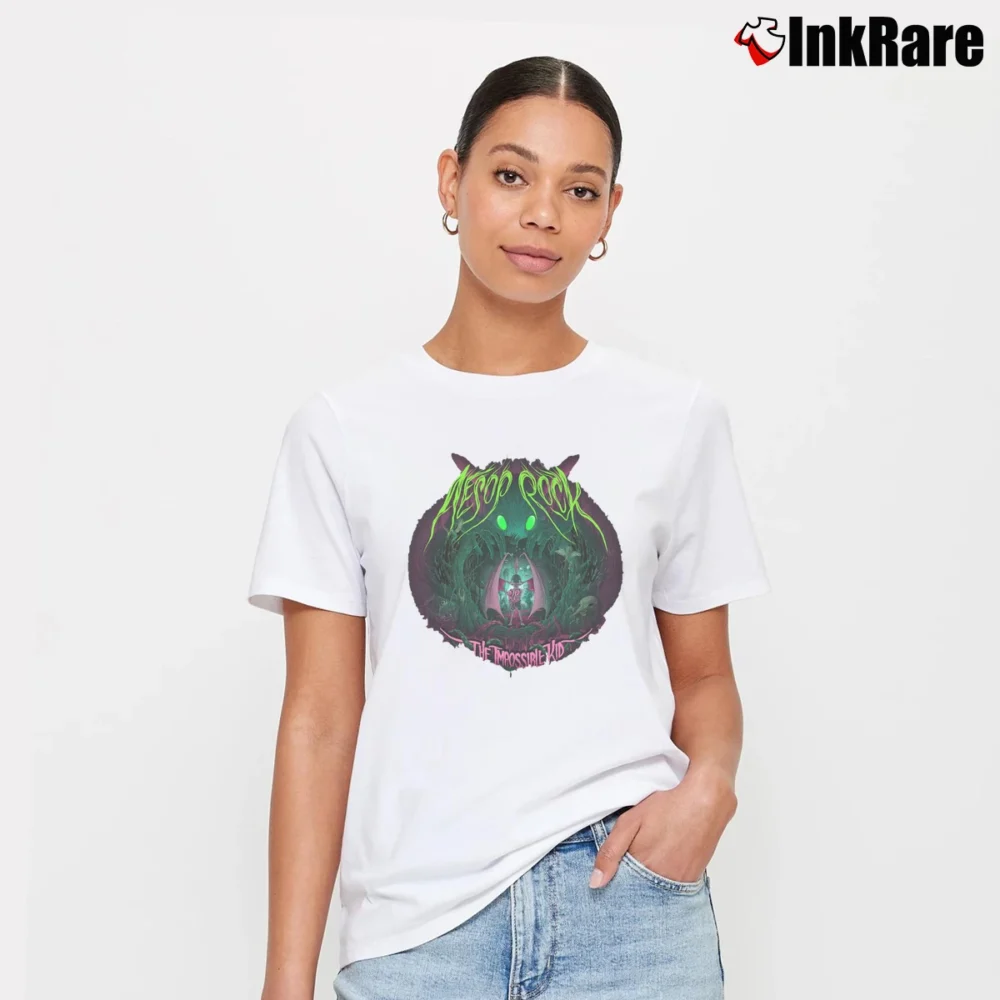 Women’s Aesop Rock The Impossible Graphic Signature T-Shirt in white | Soft, Flattering Fit