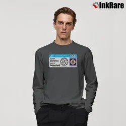 Men’s Aesthetic girl from ipanema goes to greenland Long-Sleeve Shirt in charcoal | Sleek, Lightweight, Year-Round Wear