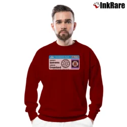 Men’s Aesthetic girl from ipanema goes to greenland Crewneck Sweatshirt in maroon | Cozy Fabric, Clean Style