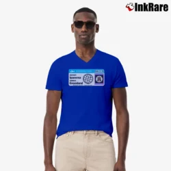 Men’s Aesthetic girl from ipanema goes to greenland V-Neck Tee in royal blue | Sharp, Breathable, Everyday Staple