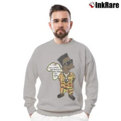 Men’s African Bootleg Bart Simpsons Vintage 90s Sports Crewneck Sweatshirt in sport grey | Cozy Fabric, Clean Style