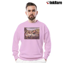 Men’s After Party Funny Statement Crewneck Sweatshirt in light pink | Cozy Fabric, Clean Style
