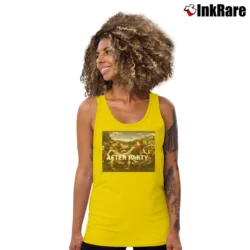 Women’s After Party Funny Statement Tank Top in yellow | Lightweight, Movement-Friendly