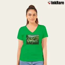 Women’s After Party Funny Statement V-Neck Tee in irish green | Chic Neckline, Soft Texture
