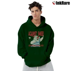 Men’s Against Me Parody Graphic Pullover Hoodie in forest green | Cozy, Durable, Modern Fit