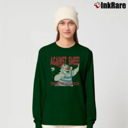 Women’s Against Me Parody Graphic Long-Sleeve Top in forest green | Sleek, Versatile, All-Season