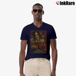 Men’s Agust D BTS V-Neck Tee in navy | Sharp, Breathable, Everyday Staple