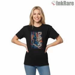Ahsoka Tano Distressed Vintage Poster Shirt on black short sleeve shirt for women graphic tee