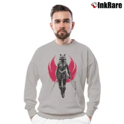 Men’s Ahsoka Tano Star Wars Rebels Fan Graphic Crewneck Sweatshirt in sport grey | Cozy Fabric, Clean Style