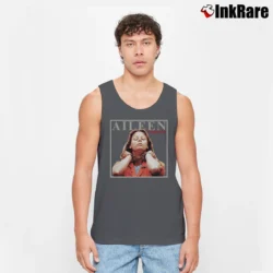 Men’s Aileen Wuornos True Crime Tank Top in charcoal | Breathable, Active-Friendly Design