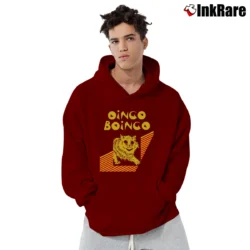 Men’s Ailise Oingo Boingo Cat Pullover Hoodie in maroon | Cozy, Durable, Modern Fit