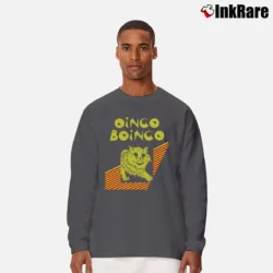 Men’s Ailise Oingo Boingo Cat Long-Sleeve Shirt in charcoal | Sleek, Lightweight, Year-Round Wear