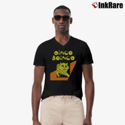Men’s Ailise Oingo Boingo Cat V-Neck Tee in black | Sharp, Breathable, Everyday Staple