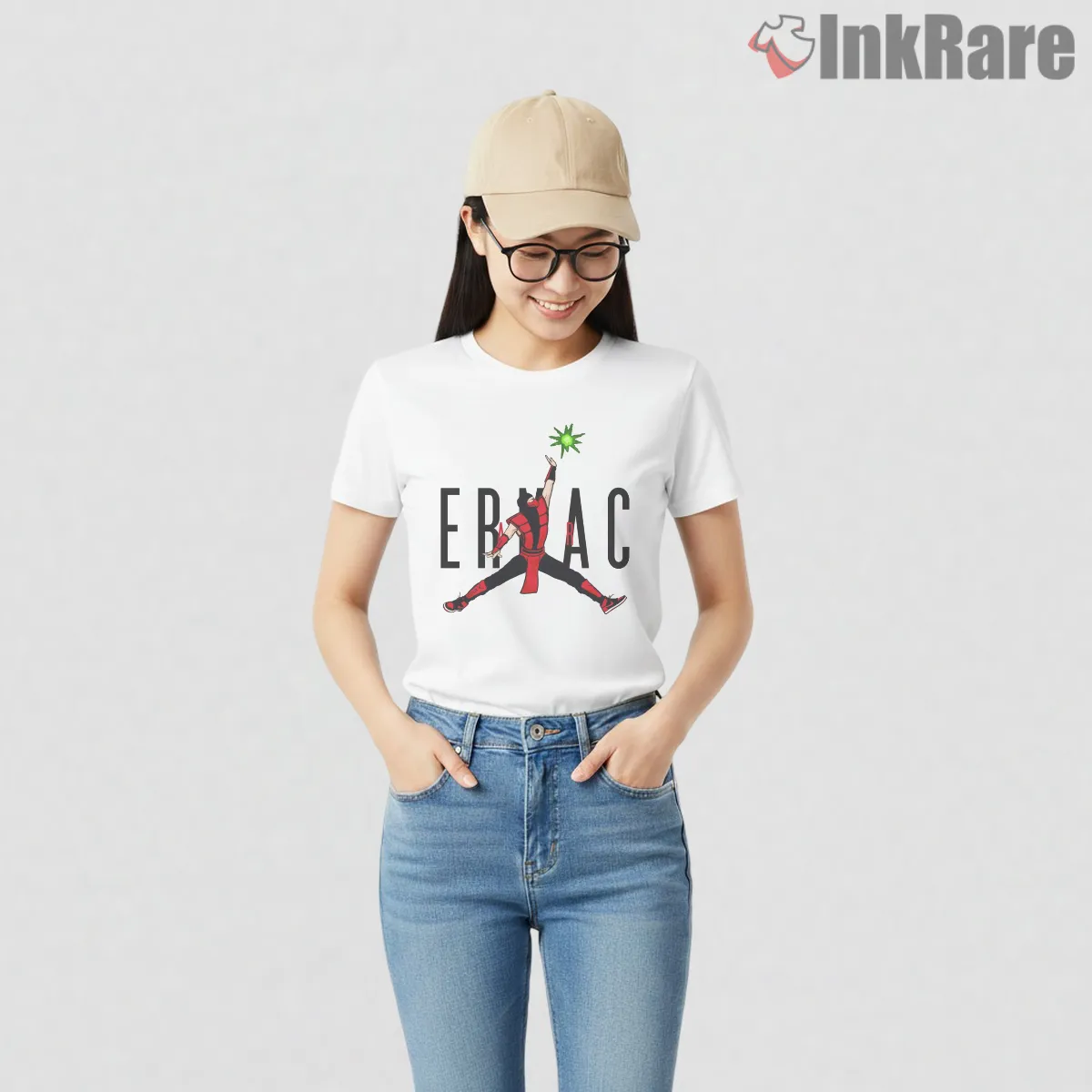 Air Ermac Mortal Kombat Soul Jump Power Short Sleeve White Air Ermac Mortal Kombat Soul Jump Power Shirt on white short sleeve shirt for women graphic tee