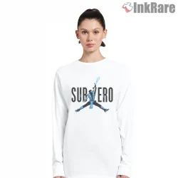 Air Sub Zero Mortal Kombat Ice Jump Motion Shirt on white long sleeve shirt for women graphic tee