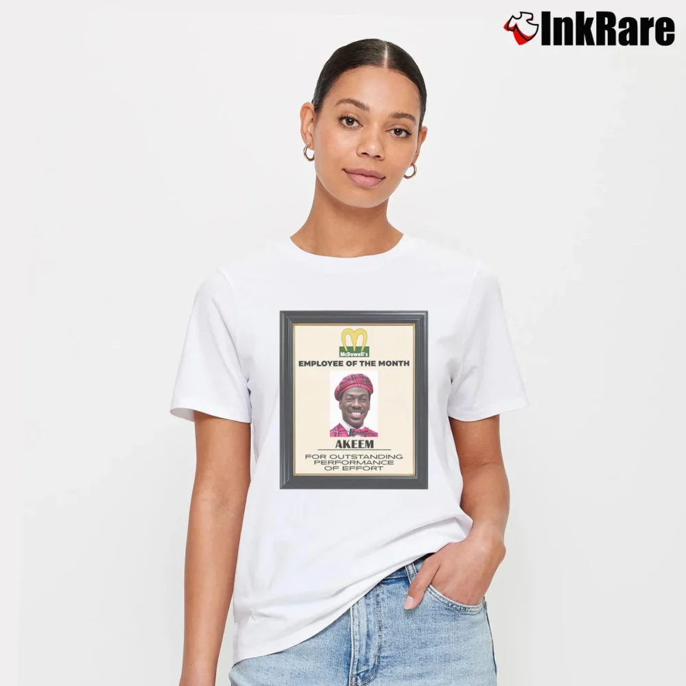 Women’s Akeem McDowell's Employee Of The Month Signature T-Shirt in white | Soft, Flattering Fit