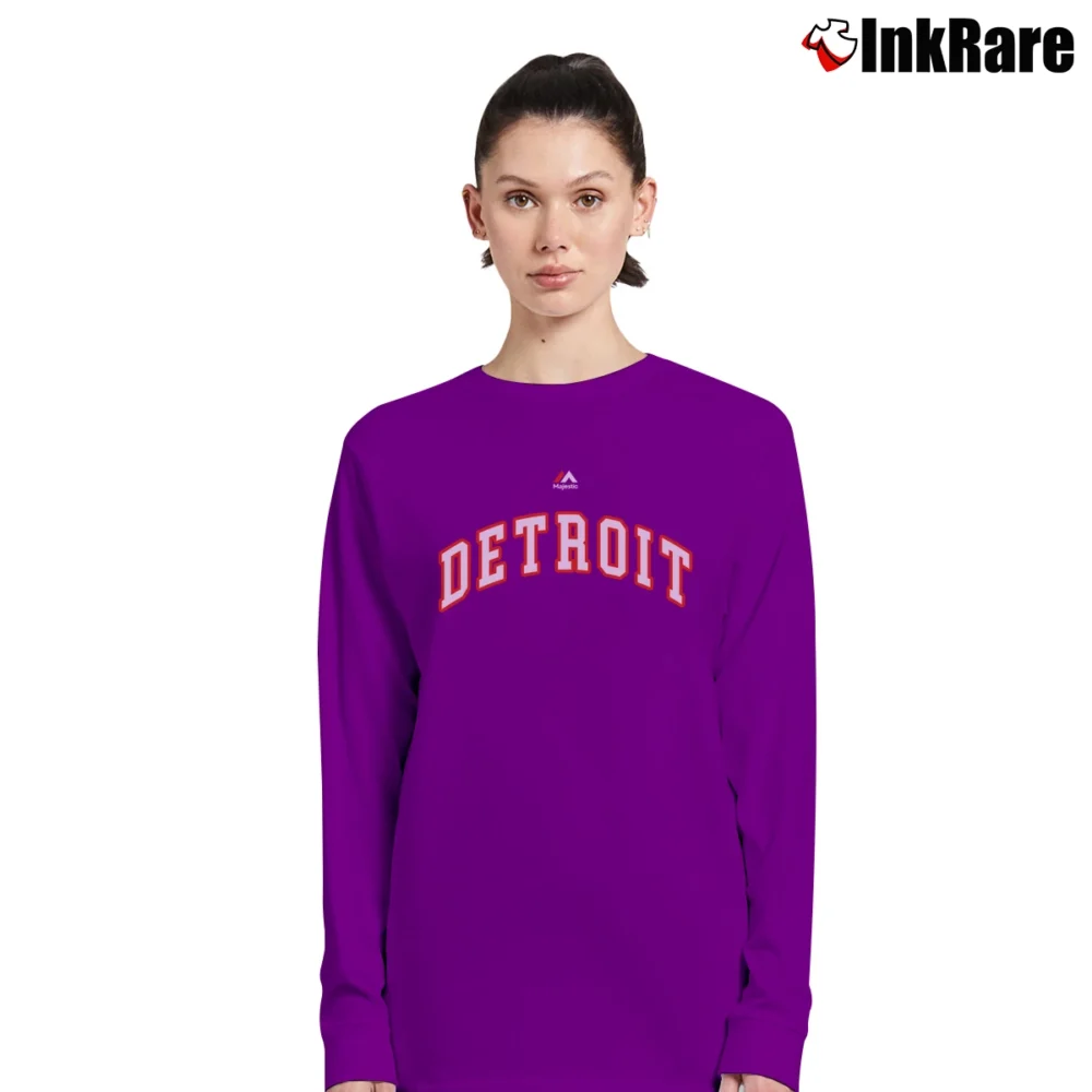 Women’s Al Kaline Detroit Tigers Cooperstown Long-Sleeve Top in purple | Sleek, Versatile, All-Season