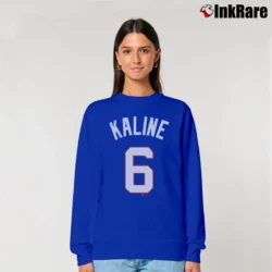 Women’s Al Kaline Detroit Tigers Navy Cooperstown Relaxed Sweatshirt in royal blue | Soft, Laid-Back Vibe