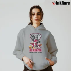 Women’s Alabama Crimson Tide Mickey Donald Goofy Football Cozy Hoodie in sport grey | Warm, Structured, Stylish