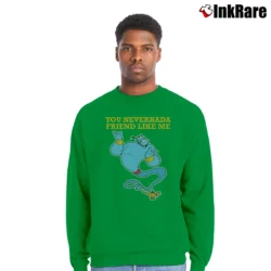 Men’s Aladdin Friend Like Me Genie Quote Crewneck Sweatshirt in irish green | Cozy Fabric, Clean Style