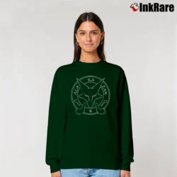 Women’s Alakazam Pokemon Relaxed Sweatshirt in forest green | Soft, Laid-Back Vibe