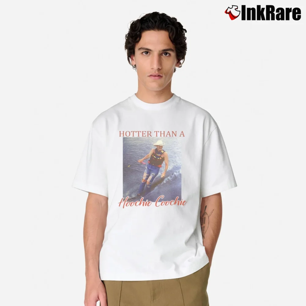 Men’s Alan Jackson Hotter Than A Hoochie Coochie Classic T-Shirt in white | Soft, Breathable Everyday Wear