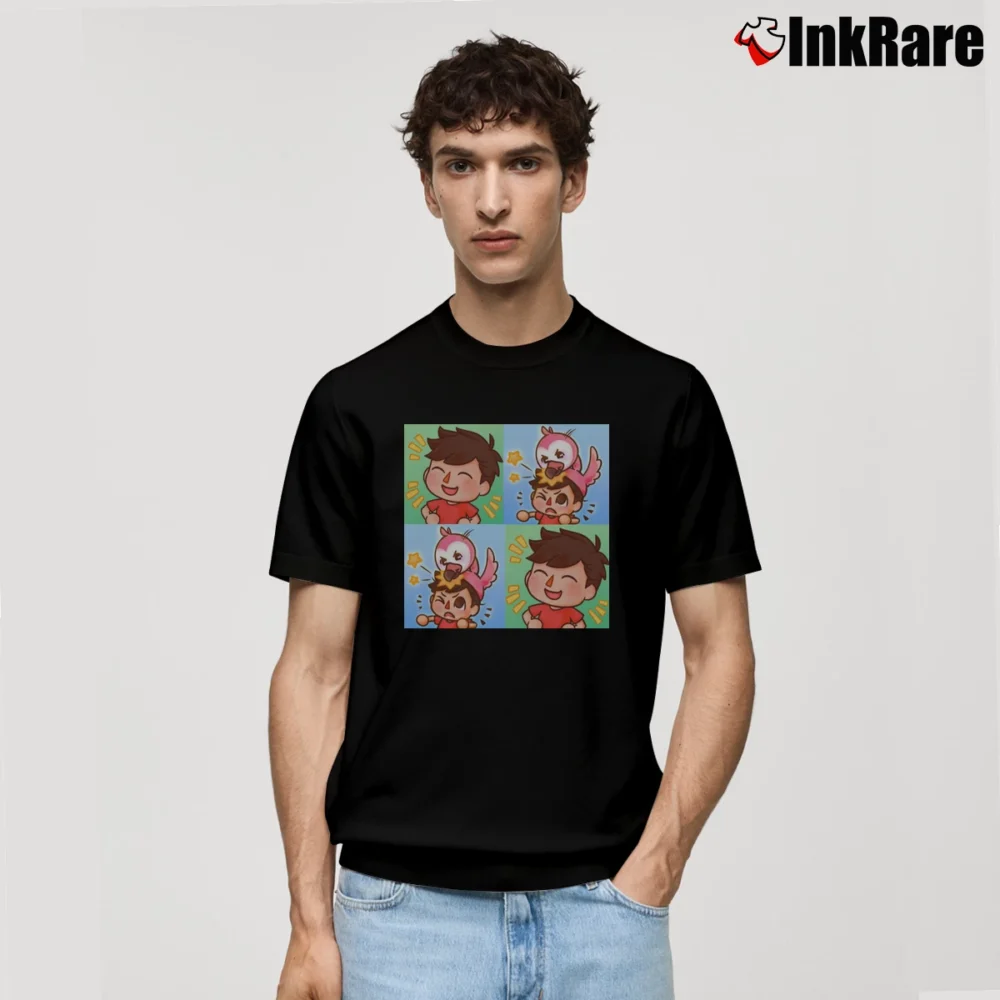 Men’s Albertsstuff Flamingo Cartoon Classic T-Shirt in black | Soft, Breathable Everyday Wear