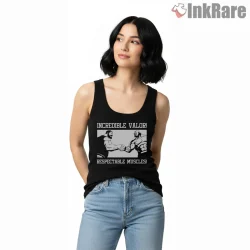 Alex Armstrong Meme Strength Humor Graphic Anime Shirt on black tank top for women graphic tee