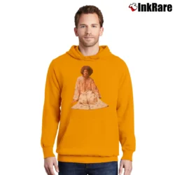 Men’s Alice Coltrane Journey In Satchidananda Jazz Fusion Pullover Hoodie in orange | Cozy, Durable, Modern Fit