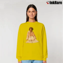 Women’s Alice Coltrane Journey In Satchidananda Jazz Fusion Relaxed Sweatshirt in yellow | Soft, Laid-Back Vibe