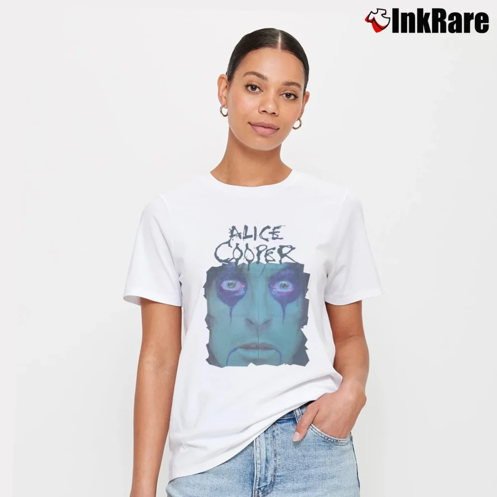 Women’s Alice Cooper From The Inside Album Rock Signature T-Shirt in white | Soft, Flattering Fit
