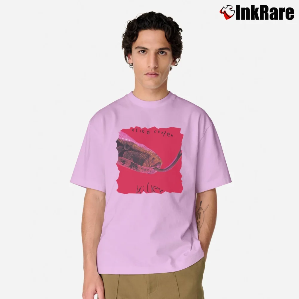 Men’s Alice Cooper Killer Humor Party Rock Band Classic T-Shirt in light pink | Soft, Breathable Everyday Wear