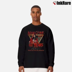 Men’s Alice De Cooper 60th Anniversary 90s Style Long-Sleeve Shirt in black | Sleek, Lightweight, Year-Round Wear