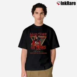 Men’s Alice De Cooper 60th Anniversary 90s Style Classic T-Shirt in black | Soft, Breathable Everyday Wear