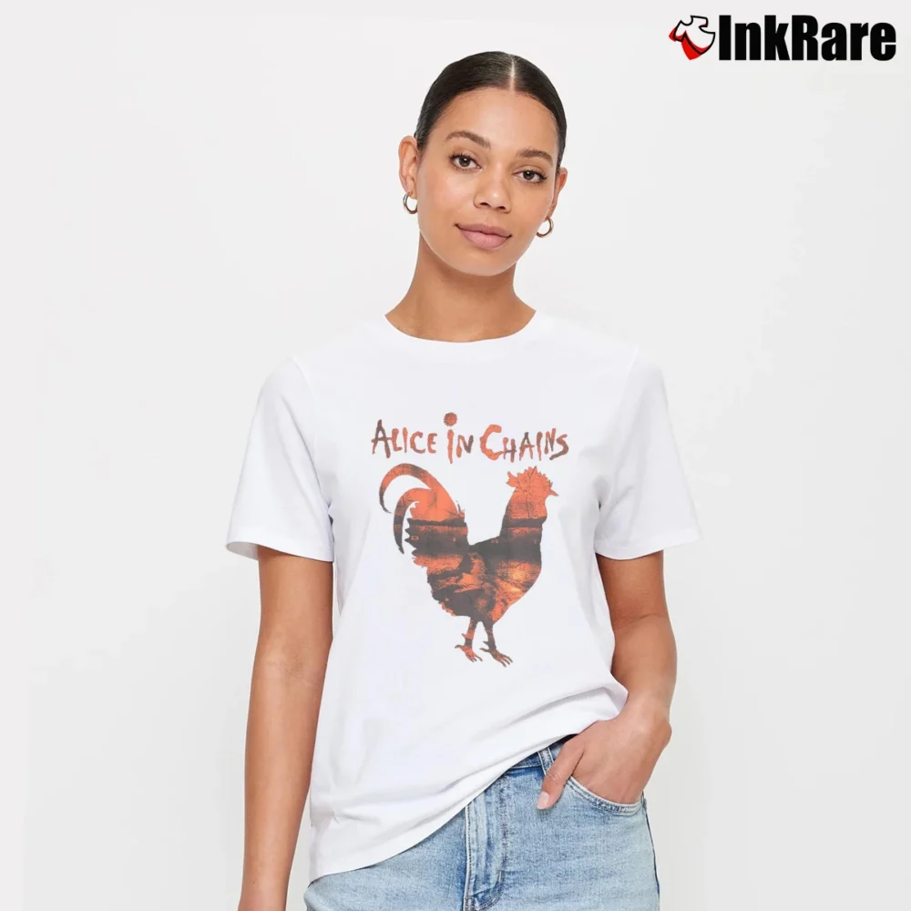 Women’s Alice In Chains Band Graphic Signature T-Shirt in white | Soft, Flattering Fit