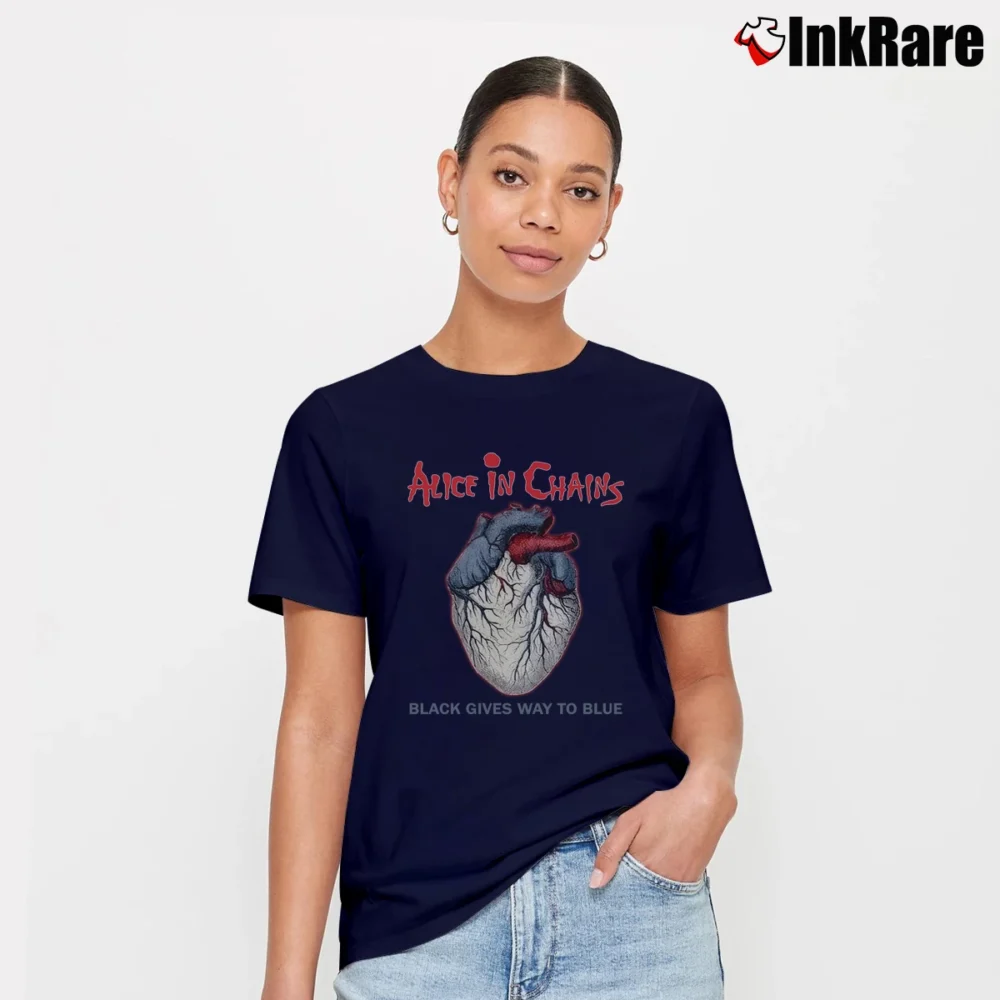 Women’s Alice In Chains Black Gives Way To Signature T-Shirt in navy | Soft, Flattering Fit