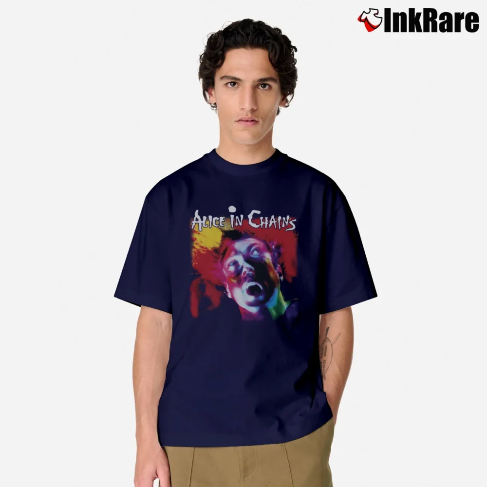 Men’s Alice In Chains Facelift Album Promo Graphic Classic T-Shirt in navy | Soft, Breathable Everyday Wear