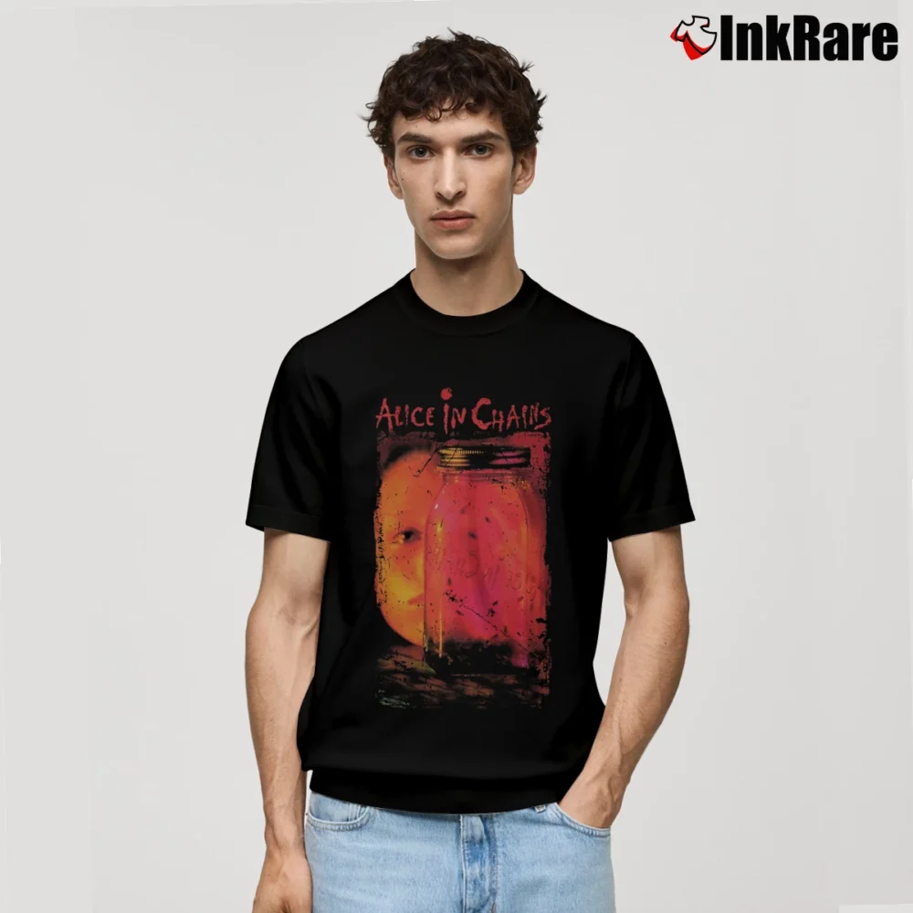 Men’s Alice In Chains Jar Of Flies Layne Staley Jerry Cantrell Classic T-Shirt in black | Soft, Breathable Everyday Wear
