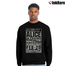 Men’s Alice In Chains Mookie Blaylock Crewneck Sweatshirt in black | Cozy Fabric, Clean Style