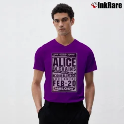 Men’s Alice In Chains Mookie Blaylock V-Neck Tee in purple | Sharp, Breathable, Everyday Staple
