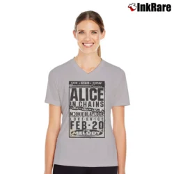 Women’s Alice In Chains Mookie Blaylock V-Neck Tee in sport grey | Chic Neckline, Soft Texture