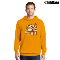 Men’s Alice In Wonderland Cheshire Cat I'm Mad Art Pullover Hoodie in orange | Cozy, Durable, Modern Fit