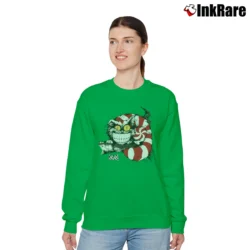 Women’s Alice In Wonderland Cheshire Cat I'm Mad Art Relaxed Sweatshirt in irish green | Soft, Laid-Back Vibe