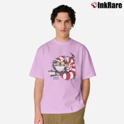 Men’s Alice In Wonderland Cheshire Cat I'm Mad Art Classic T-Shirt in light pink | Soft, Breathable Everyday Wear