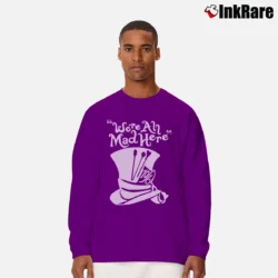 Men’s Alice In Wonderland Mad Hatter Disney Character Long-Sleeve Shirt in purple | Sleek, Lightweight, Year-Round Wear
